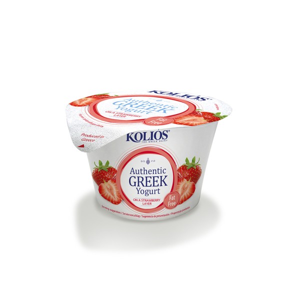 KOLIOS AUTHENTIC GREEK STRAWBERRY YOGURT 0PCENT