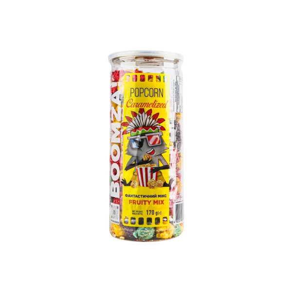 BOOMZA CARAMELIZED POPCORN FRUITY MIX