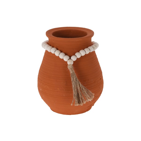 EH FLOWER POT TERRACOTTA TERRA WITH BEADS