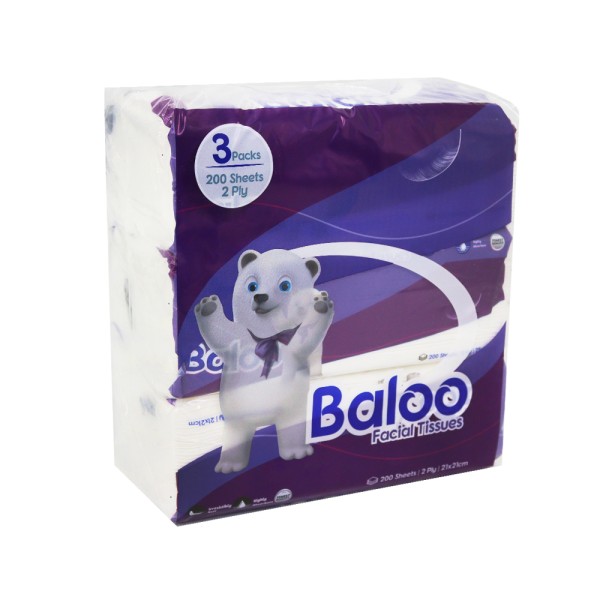 BALOO FACIAL TISSUES 200S 2PLY BUNDLE