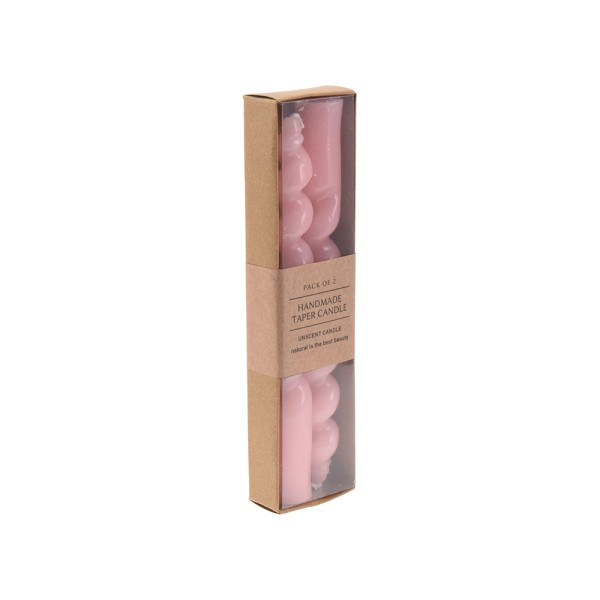 HARD GOODS DINNER CANDLE TWISTED SHINY 4ASS COLORS