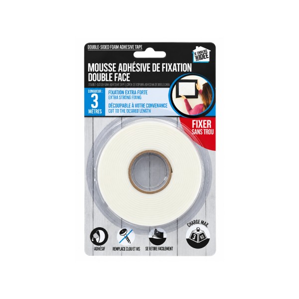 CHERCHE IDEE RUBAN ADHESIF DOUBLE FACE MOUSSE  M24