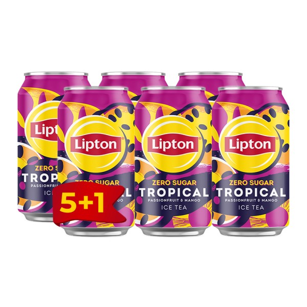 LIPTON PROMO ICE TEA TROPICAL ZERO CAN 5+1