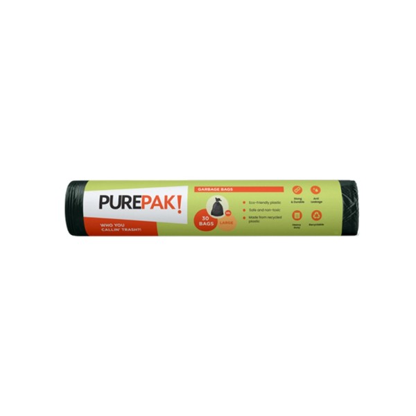 PUREPAK TRASH BAG OLIVE 30 PCS 