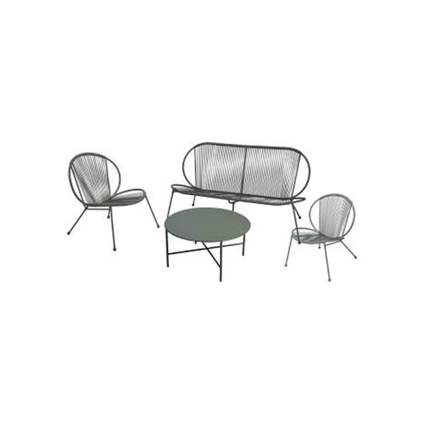 HARD GOODS GARDEN FURNITURE SHELL STEEL RATTAN STRING MATT GR