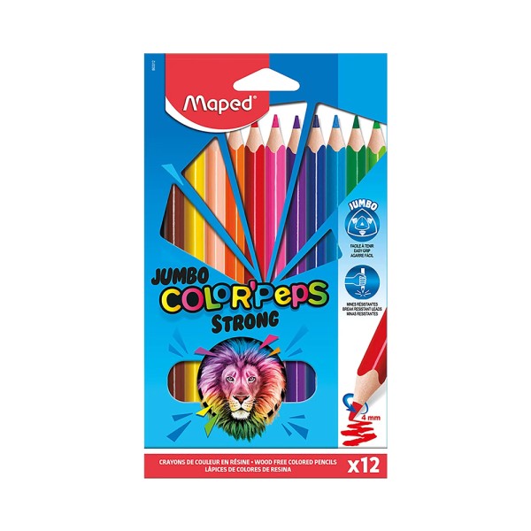 MAPED COLORING PENCILS JUMBO STRONG 