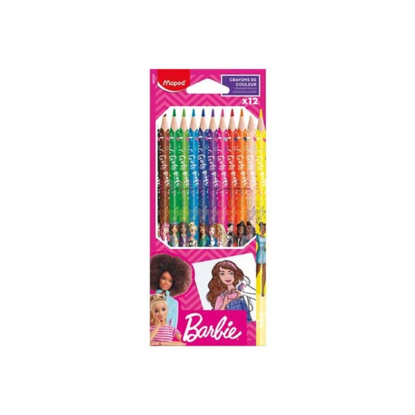 MAPED COLOURED PENCILS BARBIE