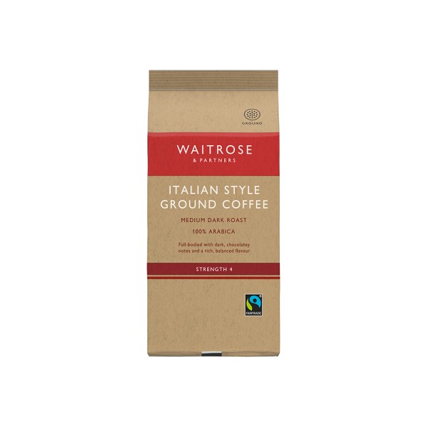 WAITROSE ITALIAN STYLE GROUND COFFEE