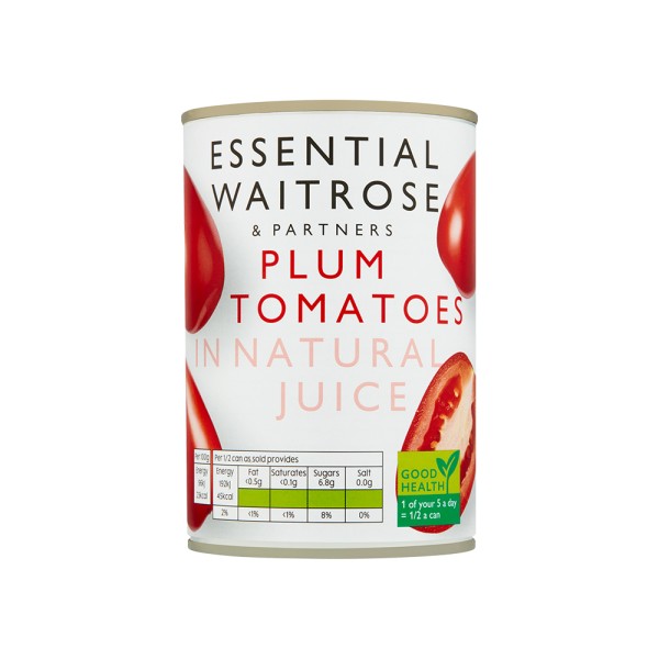 WAITROSE CANNED PLUM TOMATOES