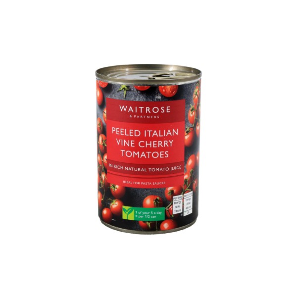 WAITROSE CANNED PEELED CHERRY TOMATOES