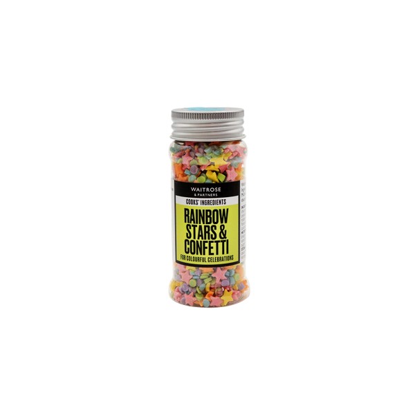 WAITROSE RAINBOW STARS AND CONFETTI