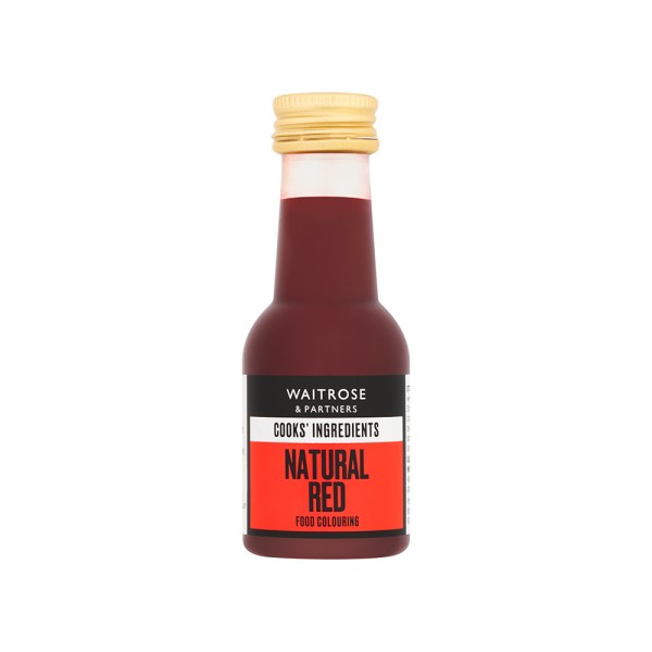 WAITROSE NATURAL RED FOOD COLOURING