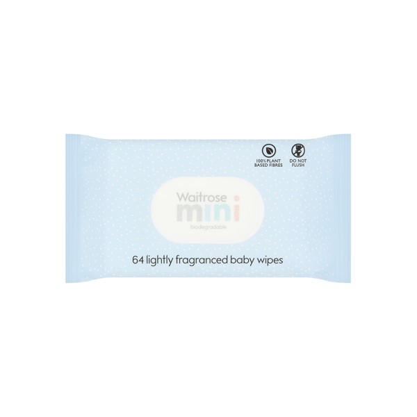 WAITROSE MINI LIGHT FRAGRANCED BABY WIPES