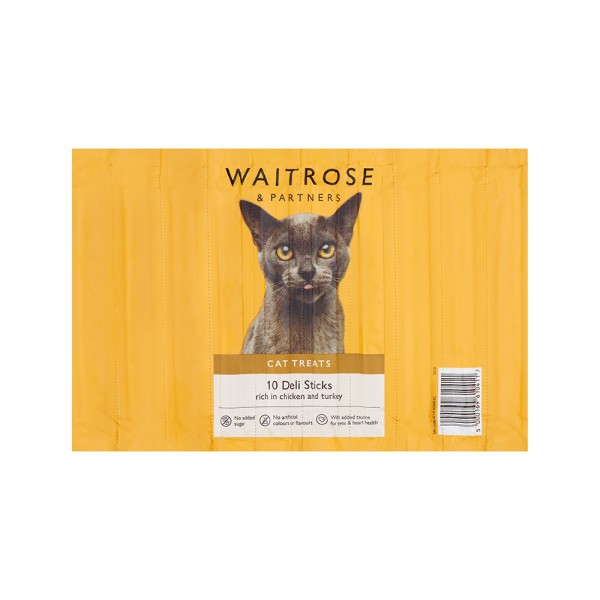 WAITROSE 10 DELI SNACK STICKS FOR CATS