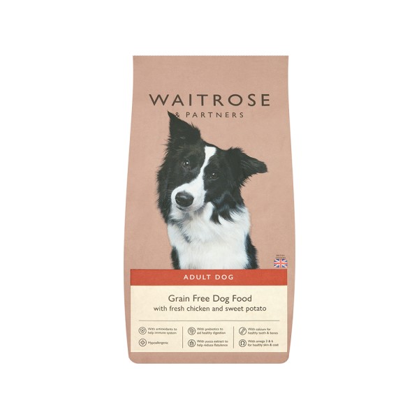 WAITROSE ADULT GLUTEN FREE FRESH CHICK + SPOTATO