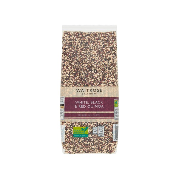 WAITROSE WHITE RED AND BLACK QUINOA