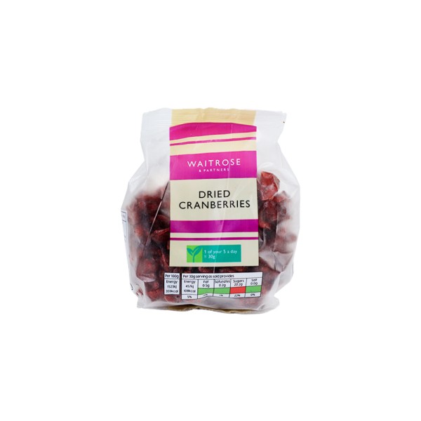 WAITROSE DRIED CRANBERRIES