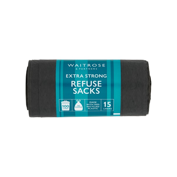 WAITROSE TIE HANDLE REFUSE SACK