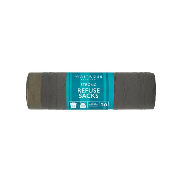 WAITROSE DRAWSTRING REFUSE SACKS