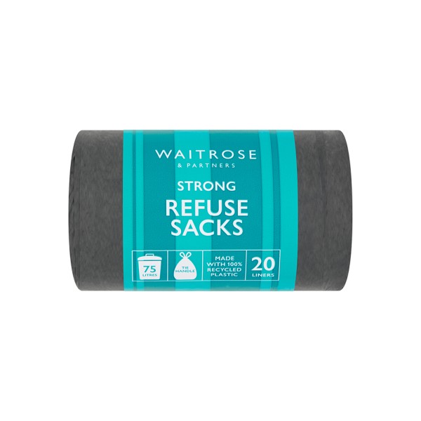 WAITROSE TIE HANDLE REFUSE SACKS
