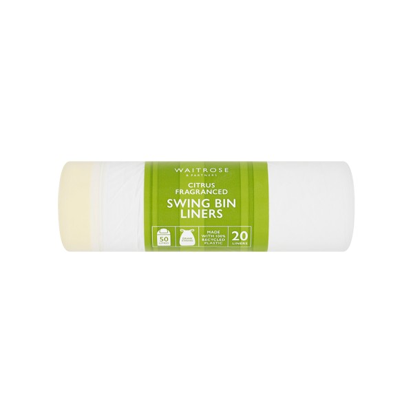 WAITROSE SWING BIN LINERS CITRUS