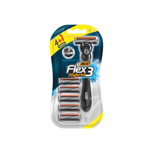 BIC HYBRID FLEX 3 RAZOR WITH 4 BLADES