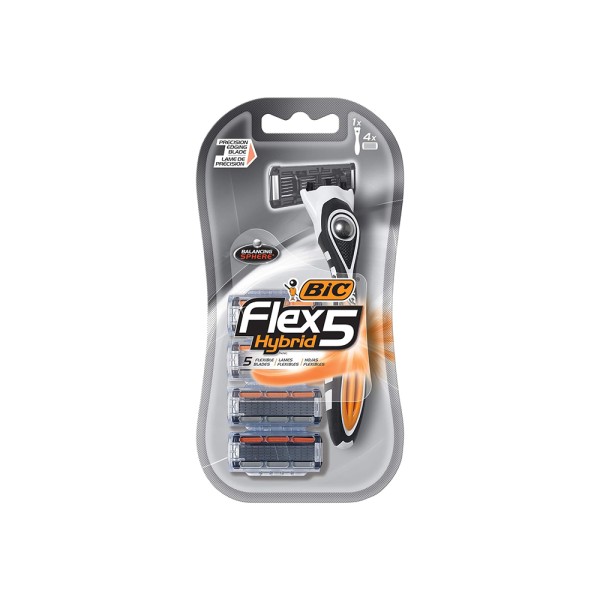BIC HYBRID FLEX 5 RAZOR WITH 4 BLADES