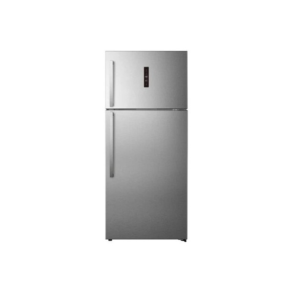 HISENSE TOP MOUNT FRIDGE NOFROST GLASS SHLV INVERTER SLV