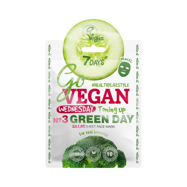 GO VEGAN GO VEGAN SALAD SHEET FACE MASK WEDNESDAY 