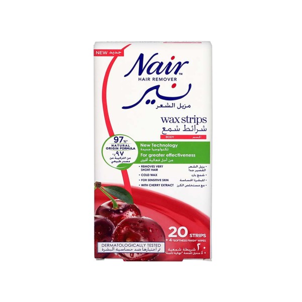 NAIR BODY WAX STRIPS CHERRY