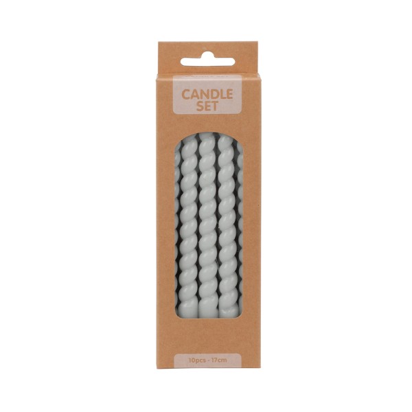 HARD GOODS CANDLE 17CM TWISTES SET OF 10