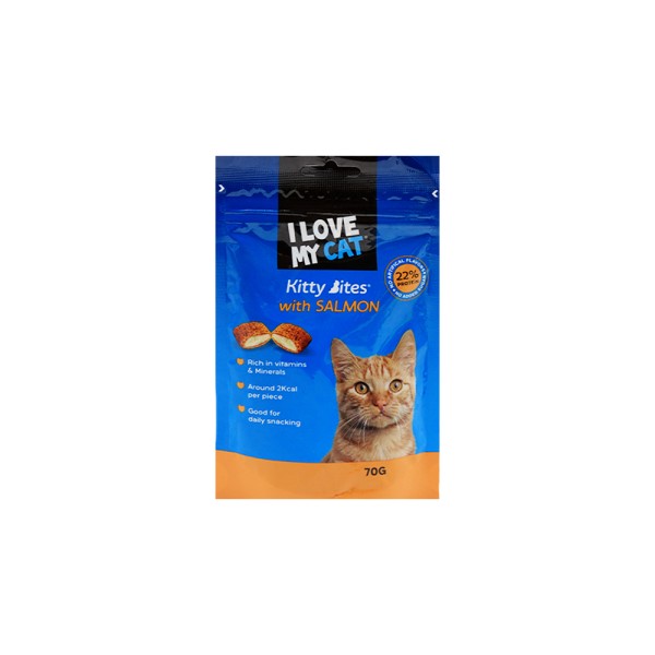 I LOVE MY CAT KITTY BITES WITH SALMON 