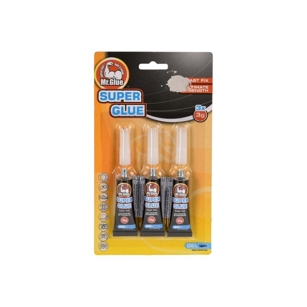 MR.GLUE SUPER GLUE GEL 3PCS 3 GRAM