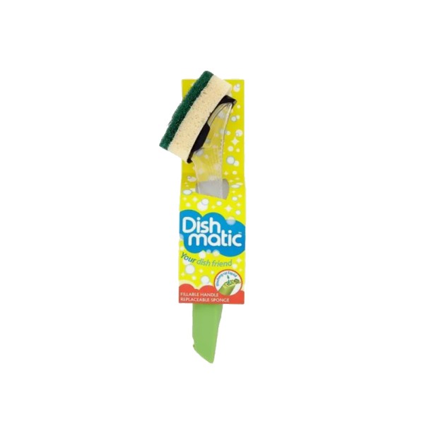 DISHMATIC FILLABLE HANDLE + REPLACABLE SPONGE