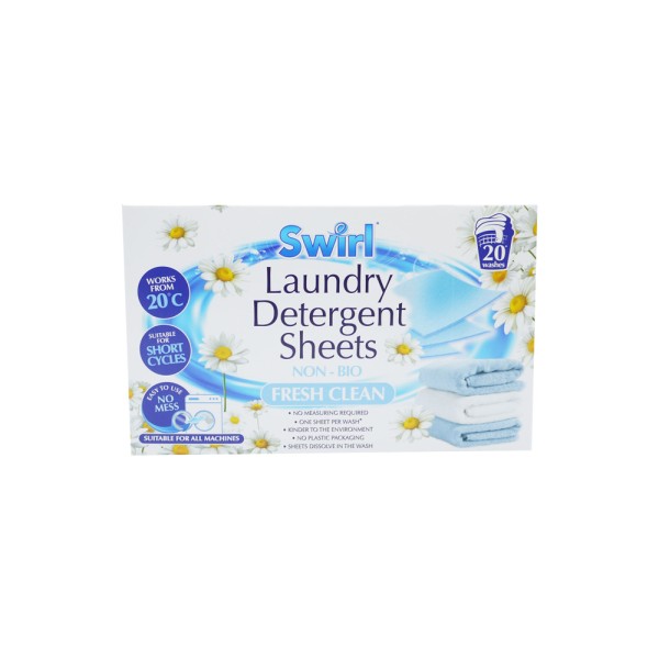 SWIRL DETERGENT SHEETS FRESH