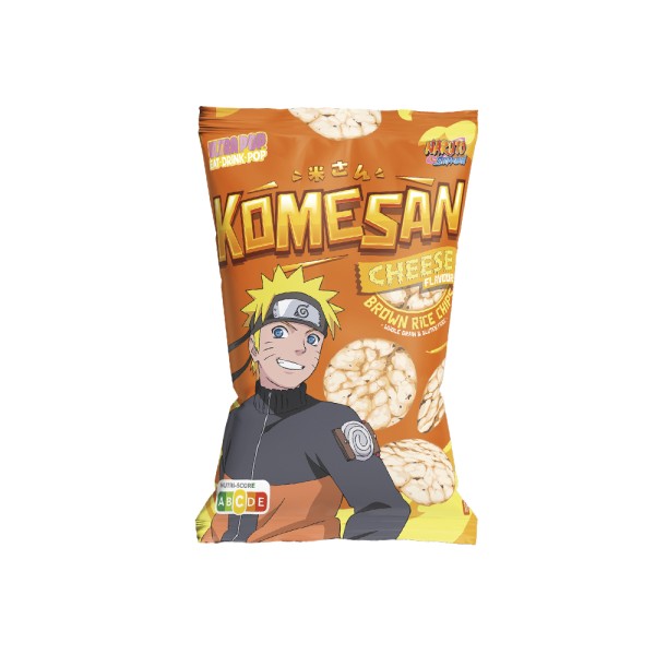 KOMESAN KOMESAN GF/WG BROWN RICE CHIPS CHEESE NARUTO
