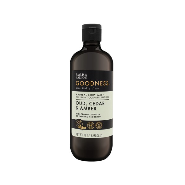 BAYLIS & HARDING SHOWER GEL GOODNESS OUD CEDAR AND AMBER