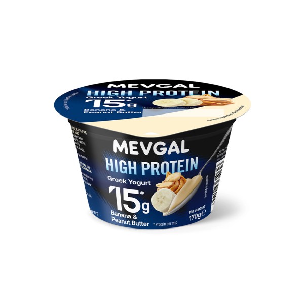 MEVGAL HIGH PROTEIN YOGURT WITH PENUT BUTTER AND BANANA