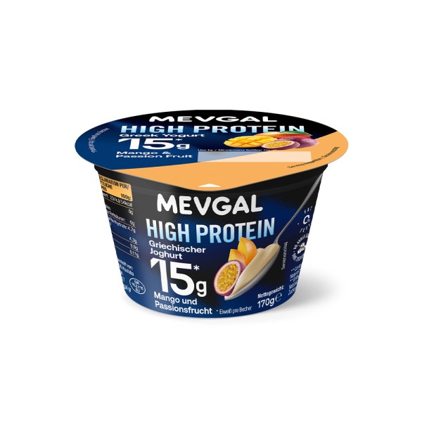 MEVGAL HIGH PROTEIN YOGURT WITH MANGO AND PASSION FRUIT