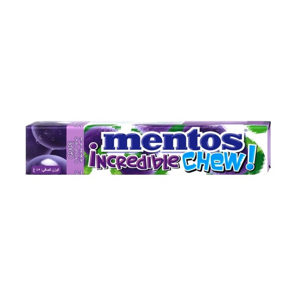 Mentos Incredible Chew Grape 45G