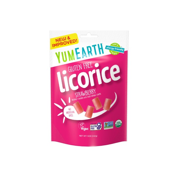 YUMEARTH ORGANIC LICORICE STRAWBERRY