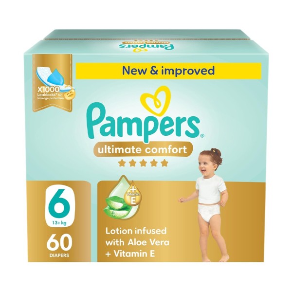 PAMPERS PREMIUM MEGA BOX BABY DIAPERS SIZE6 13+KG
