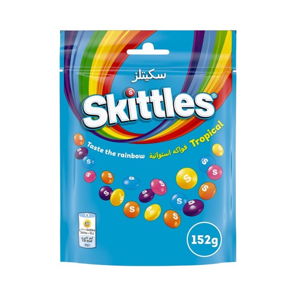 SKITTLES TROPICAL FLAVORS POUCH