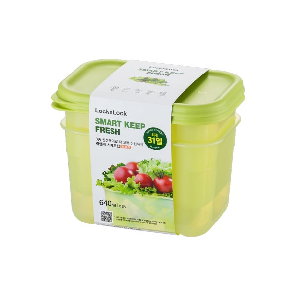 LOCK+LOCK FRESH BLOCK 31 DAYS FOOD SAVING SET 640ML