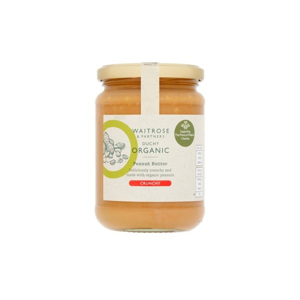 WAITROSE DUCHY ORGANIC CRUNCHY PEANUT BUTTER