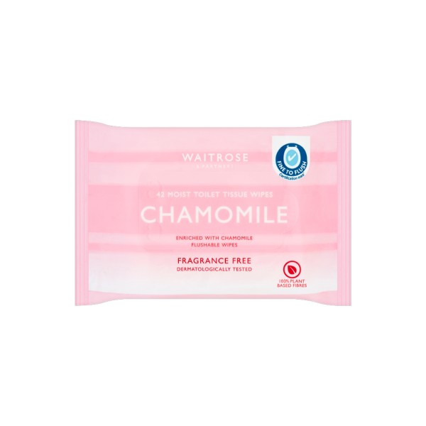 WAITROSE CHAMOMILE MOIST TOILET TISSUES WIPES