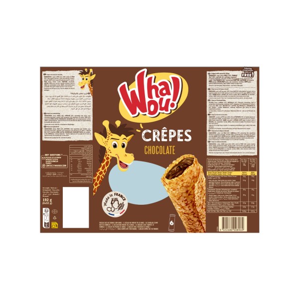 WHAOU CHOCOLATE FILLED CREPESx6