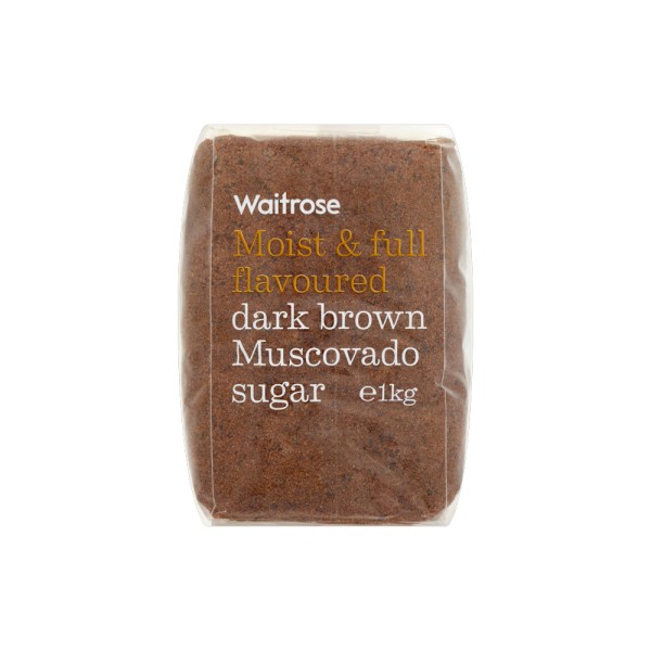 WAITROSE MOIST AND FULL FLAVOURED DARK BROWN MUSCOVADO SUGA