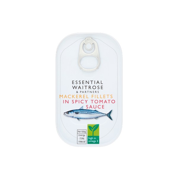 WAITROSE MACKEREL FILLETS IN SPICY TOMATO SAUCE