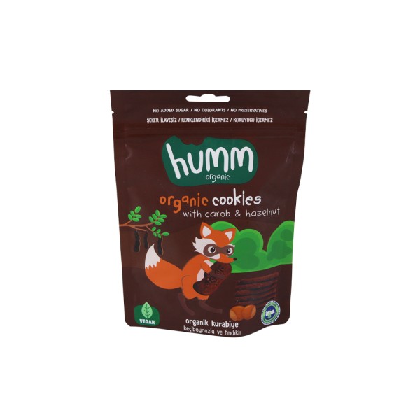 HUMM ORGANIC ORGANIC COOKIES WITH CAROB AND HAZELNUTS